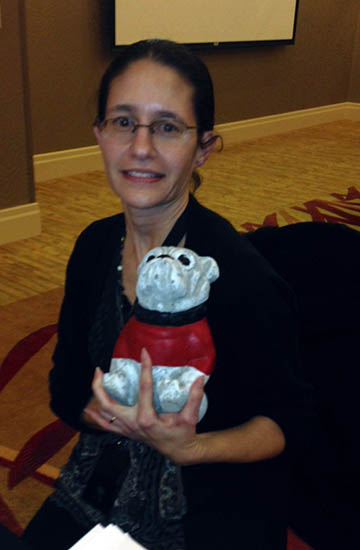 Brenda Trend with her Bull Dawg award February 2014
